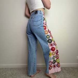 Vintage Upcycled Groovy Wide Leg Jeans